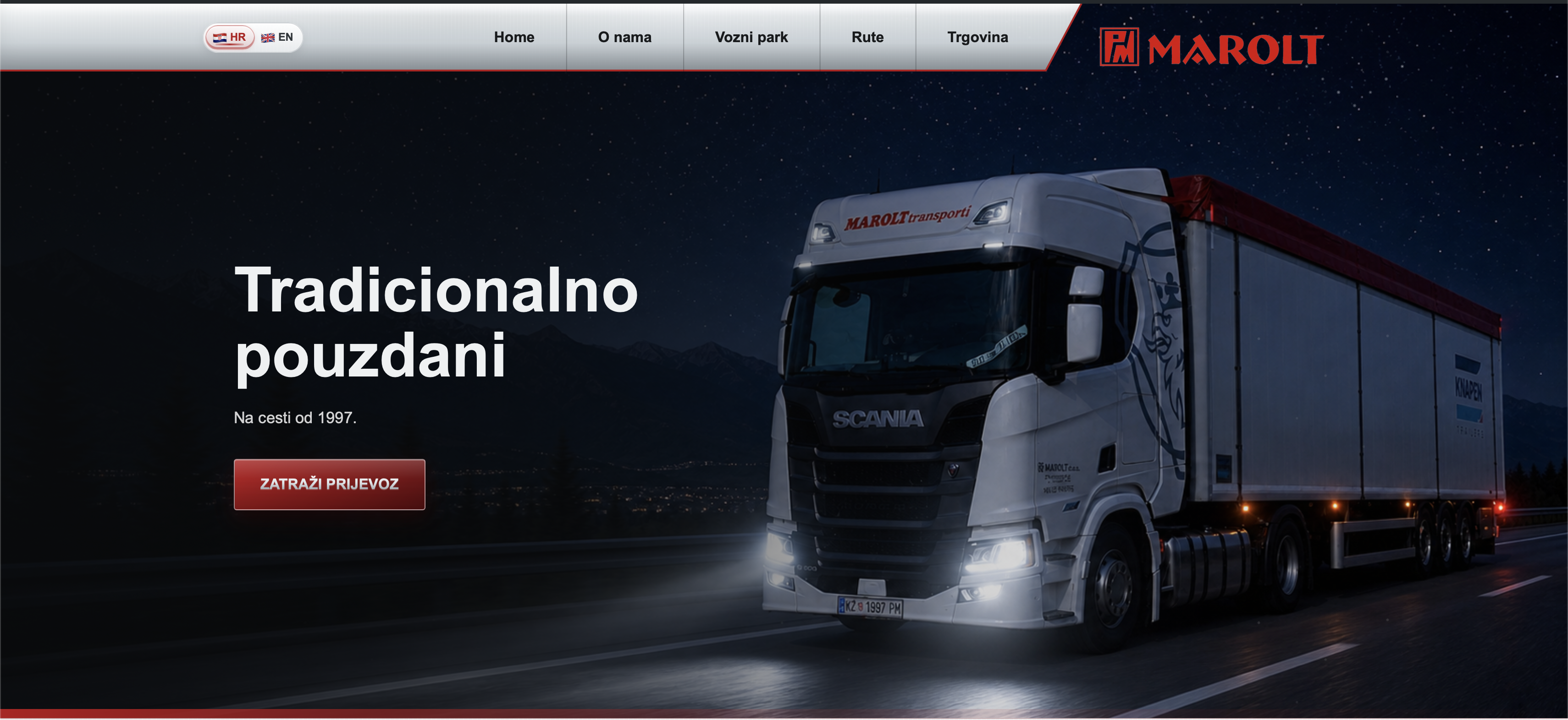 Screenshot der Website Marolt d.o.o.